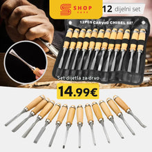 Naložite sliko v pregledovalnik galerije, 12 - Delni Set Dleta Za Rezabanje Lesa