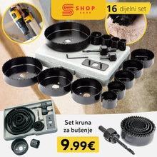 Naložite sliko v pregledovalnik galerije, 16 - Delni Set Kron Za Vrtanje V Les In Plastiko