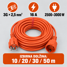 Naložite sliko v pregledovalnik galerije, PODALJŠEVALNI KABEL 3x2.5mm