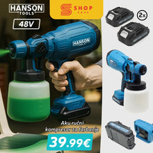 Naložite sliko v pregledovalnik galerije, HANSON AKU KOMPRESOR ZA BARVANJE