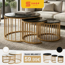 Naložite sliko v pregledovalnik galerije, KLUBSKE MIZE – IMITACIJA MARMORJA ’MILANO’- 3 KOSI