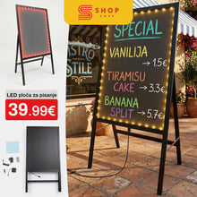 Naložite sliko v pregledovalnik galerije, LED TABLA ZA PISANJE 60×80 CM