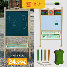 Naložite sliko v pregledovalnik galerije, Lesena Risalna Tabla Igrake