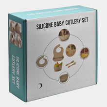 Naložite sliko v pregledovalnik galerije, OTROŠKI SILIKONSKI SET PRIBORA ZA JELO