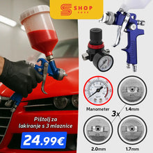 Naložite sliko v pregledovalnik galerije, PIŠTOLJ ZA LAKIRANJE S 3 MLAZNICE