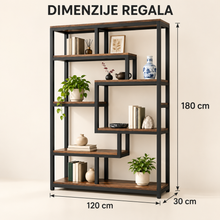 Naložite sliko v pregledovalnik galerije, DEKORATIVNI REGAL V INDUSTRIJSKEM SLOGU »ORCHIDEA«