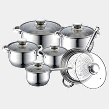 Naložite sliko v pregledovalnik galerije, Set Lonaca (12-Dijelni) + Pribora Za Jelo (24-Dijelni) Kuhinja