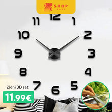 Naložite sliko v pregledovalnik galerije, Stenska 3D Ura Elektronika