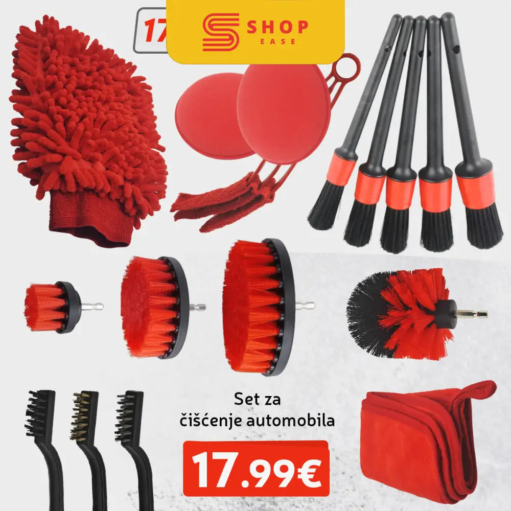17-DELNI KOMPLET ZA ČIŠČENJE AVTOMOBILA