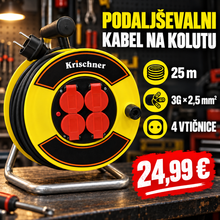Naložite sliko v pregledovalnik galerije, KABEL NA KOLUTU 25m
