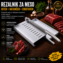 Naložite sliko v pregledovalnik galerije, REZALNIK MESA Z REZILOM IZ NERJAVEČEGA JEKLA

