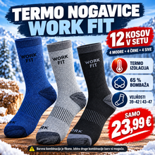 Naložite sliko v pregledovalnik galerije, WORK FIT TERMO NOGAVICE – 12 KOSOV
