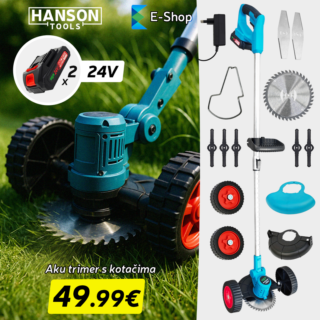 HANSON AKUMULATORSKI OBREZOVALNIK S KOLESI