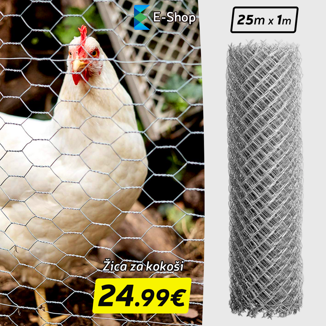 ŽICA ZA KOKOŠ 25x1M
